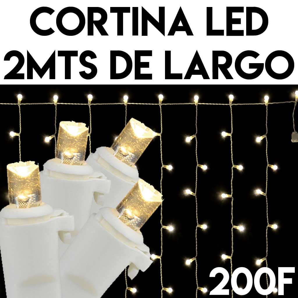 ETERNITY 200LED CORTINA C:BLANCO F:BLANCO CALIDO 2MTS. LARGO X 1MT. CAIDA 220V