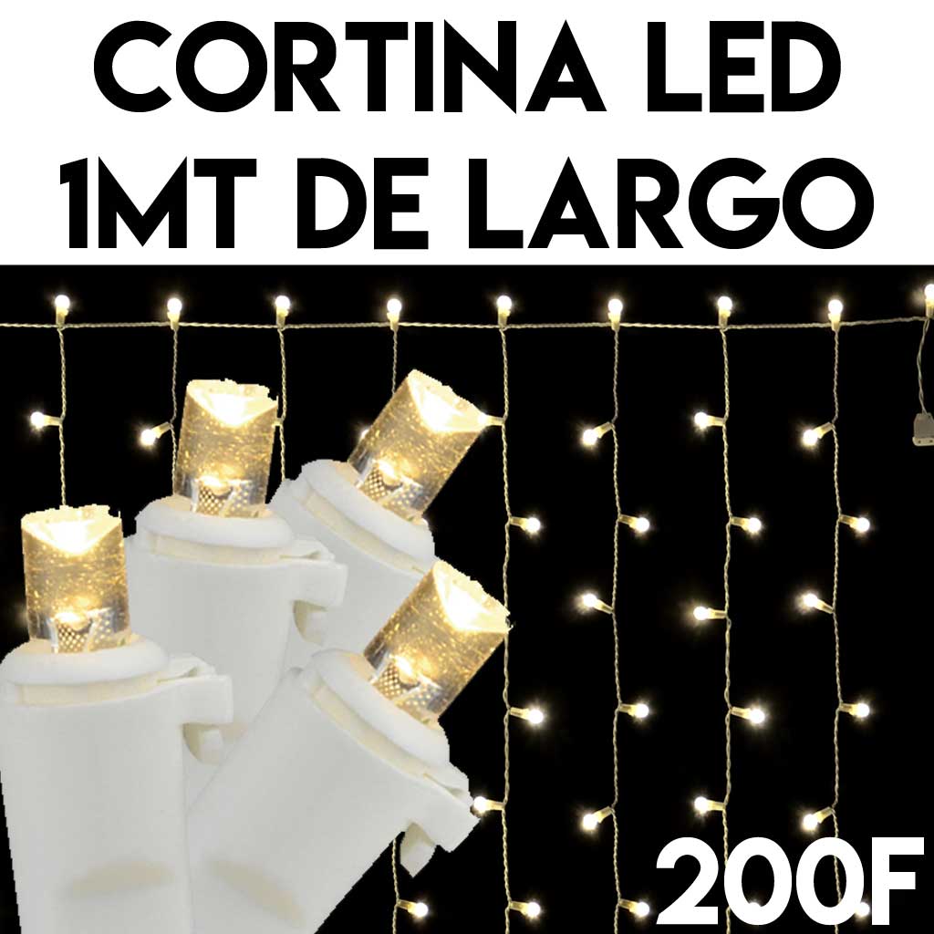 ETERNITY 200LED CORTINA C:BLANCO F:BLANCO CALIDO 1MT. LARGO X 2 MTS. CAIDA 220V