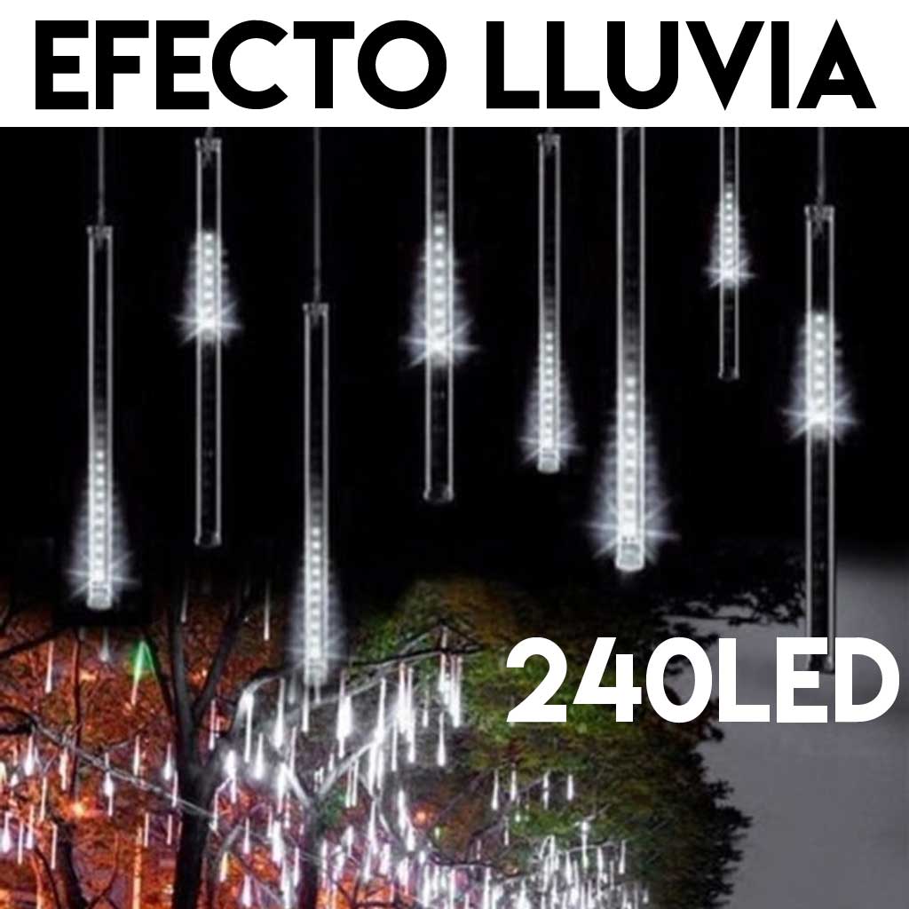 ETERNITY EFECTO CAIDA DE LLUVIA 240LED BLANCO X8 BARAS 3,5MTS. 220V