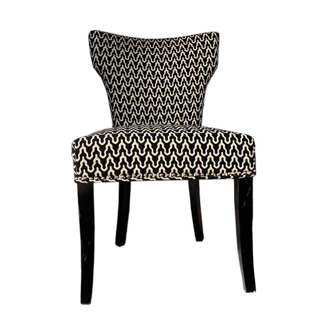 SILLA DE ESTILO NEGRO CON BLANCO