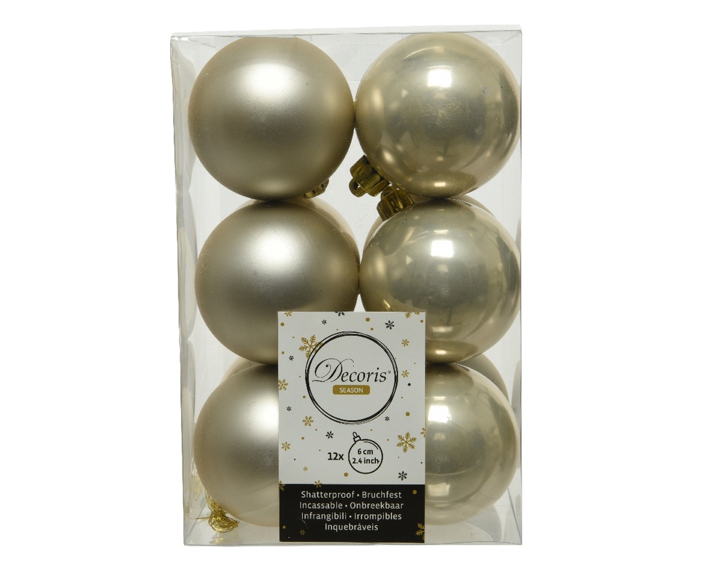 GLOBOS 60MM. X12 COMBINADO CHAMPAGNE