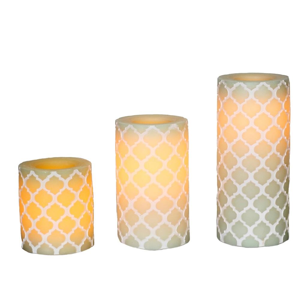 SET DE 3 VELAS C/LUCES LED