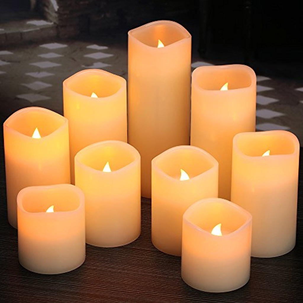 VELAS A PILA 10CM NATURAL