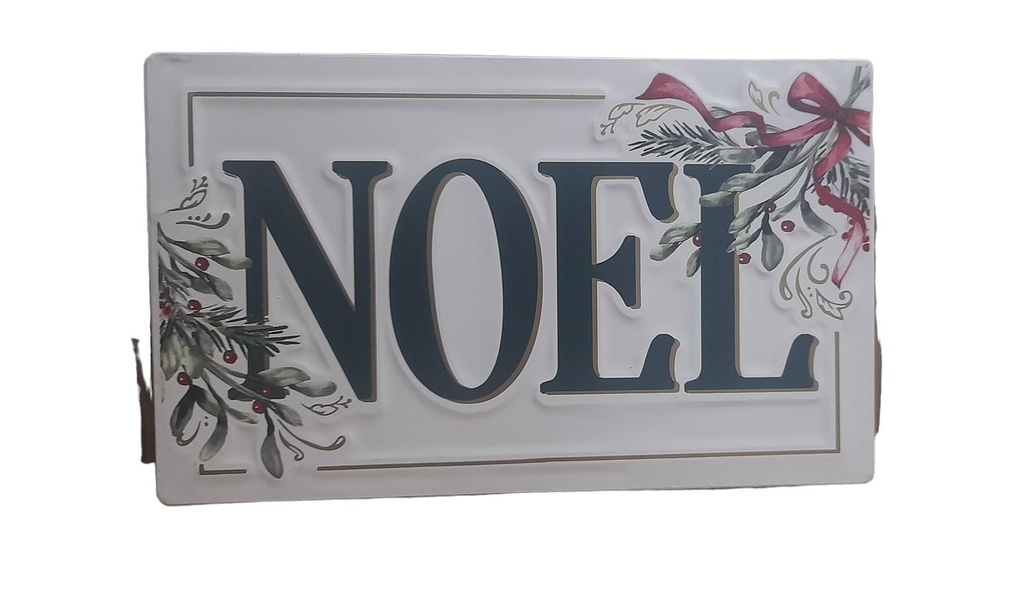 CUADRO DE METAL PARA PARED NOEL 49,5CM X 30CM