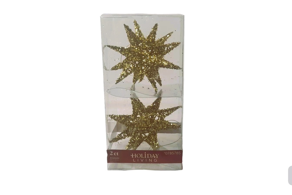 ORNAMENTO ESTRELLA COLGANTE X2 DORADO