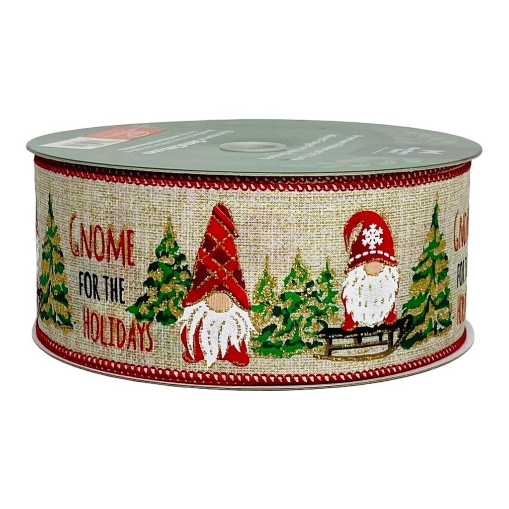 CINTA AMERICANA ANCHO 6CMX45MTS.BEIGE PAPA NOEL SENTADO ARBOL