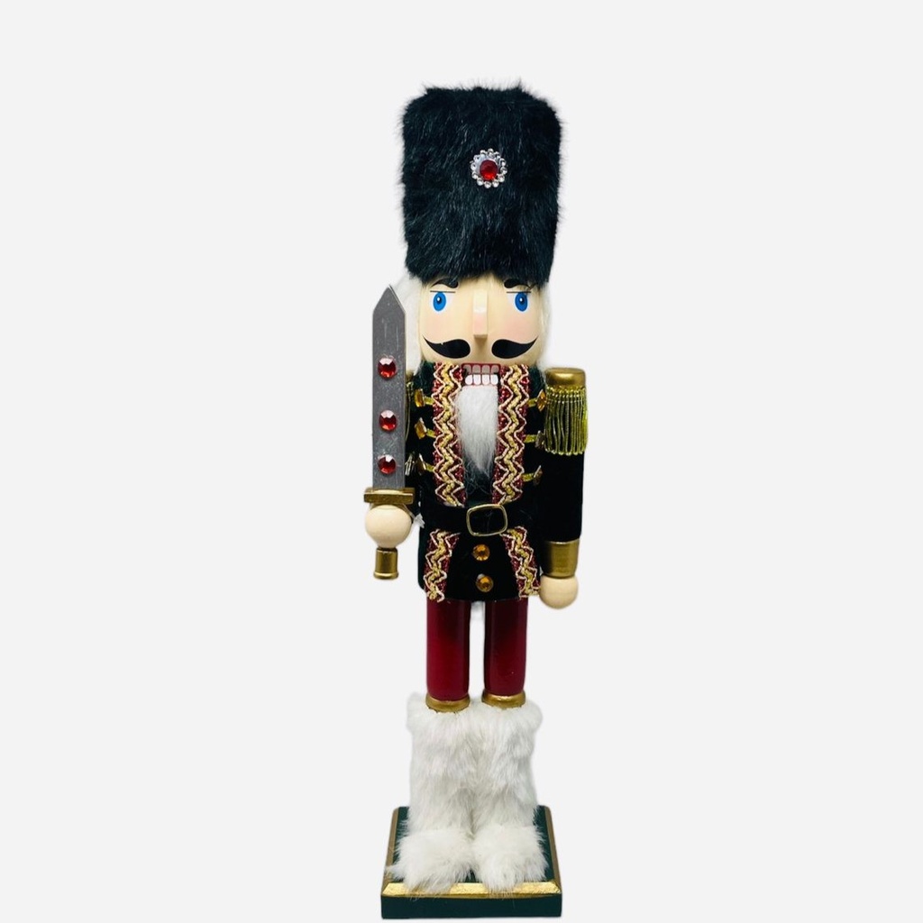 NUTCRACKER NEGRO CON ESPADA 38CM 