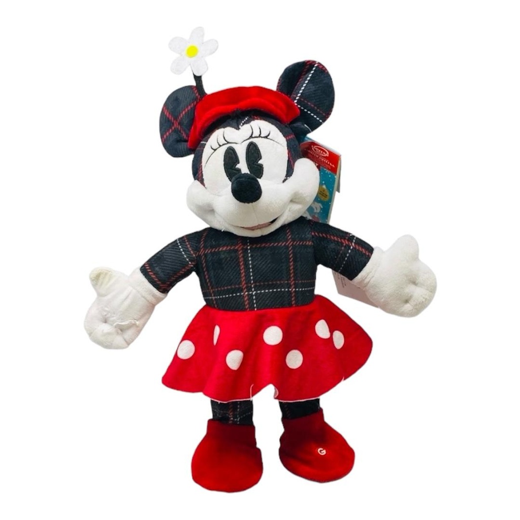 PELUCHE ANIMADO MINNIE RATON REMERA A CUADROS