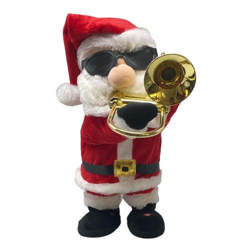 PELUCHE ANIMADO SANTA CON TROMBON