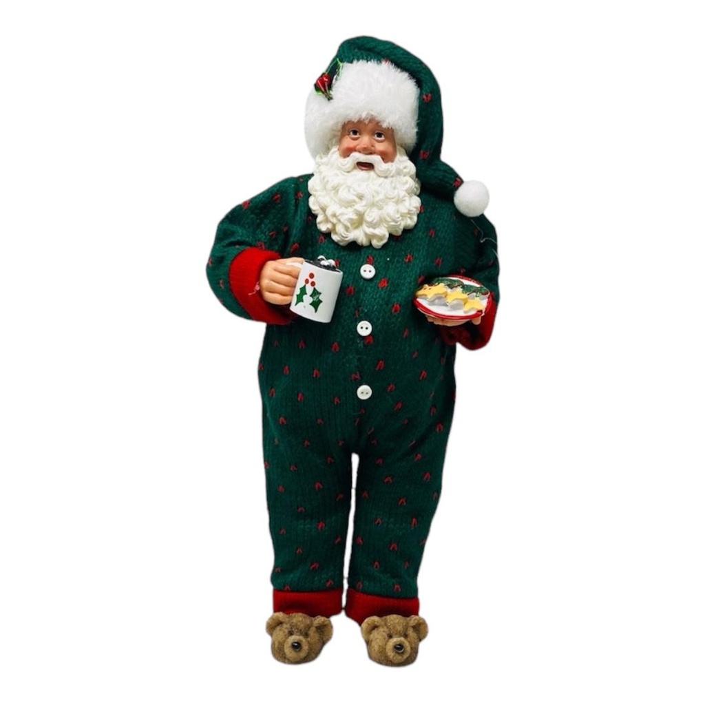 SANTA 26.6CM PARADO EN PIJAMA VERDE