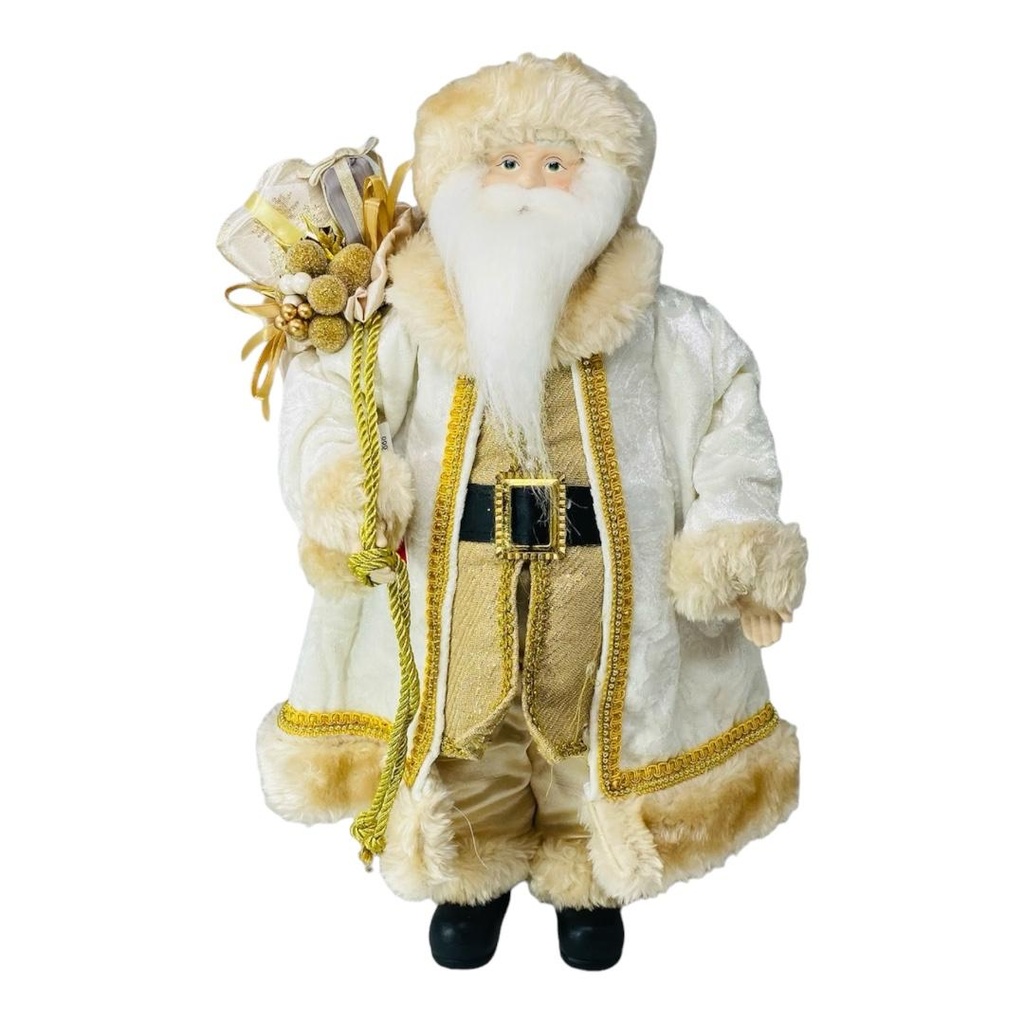 SANTA 45.7CM PARADO BLANCO CHAMPAGNE 