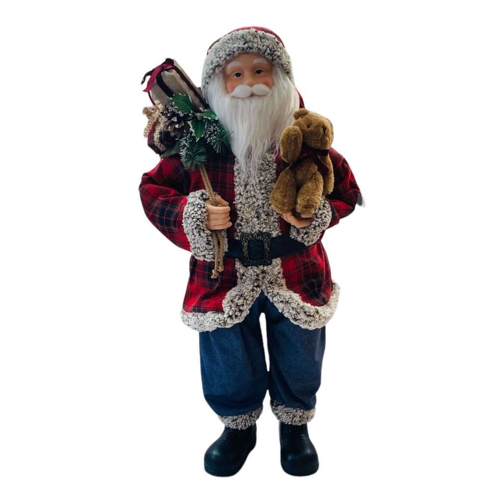 SANTA 86.3CM CAMISA CUADRILLE C/OSO