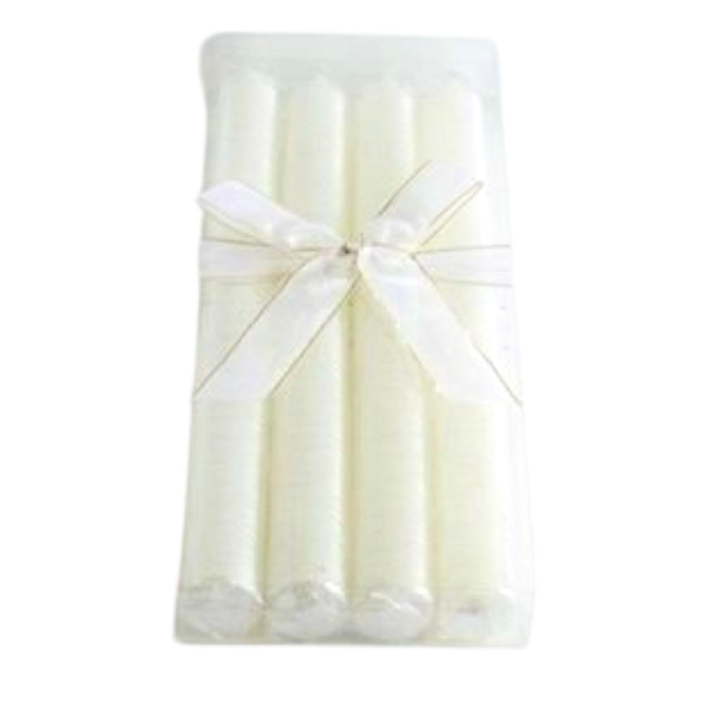 VELA CONICA 25CM DE PARAF. PACK X 4 BLANCO