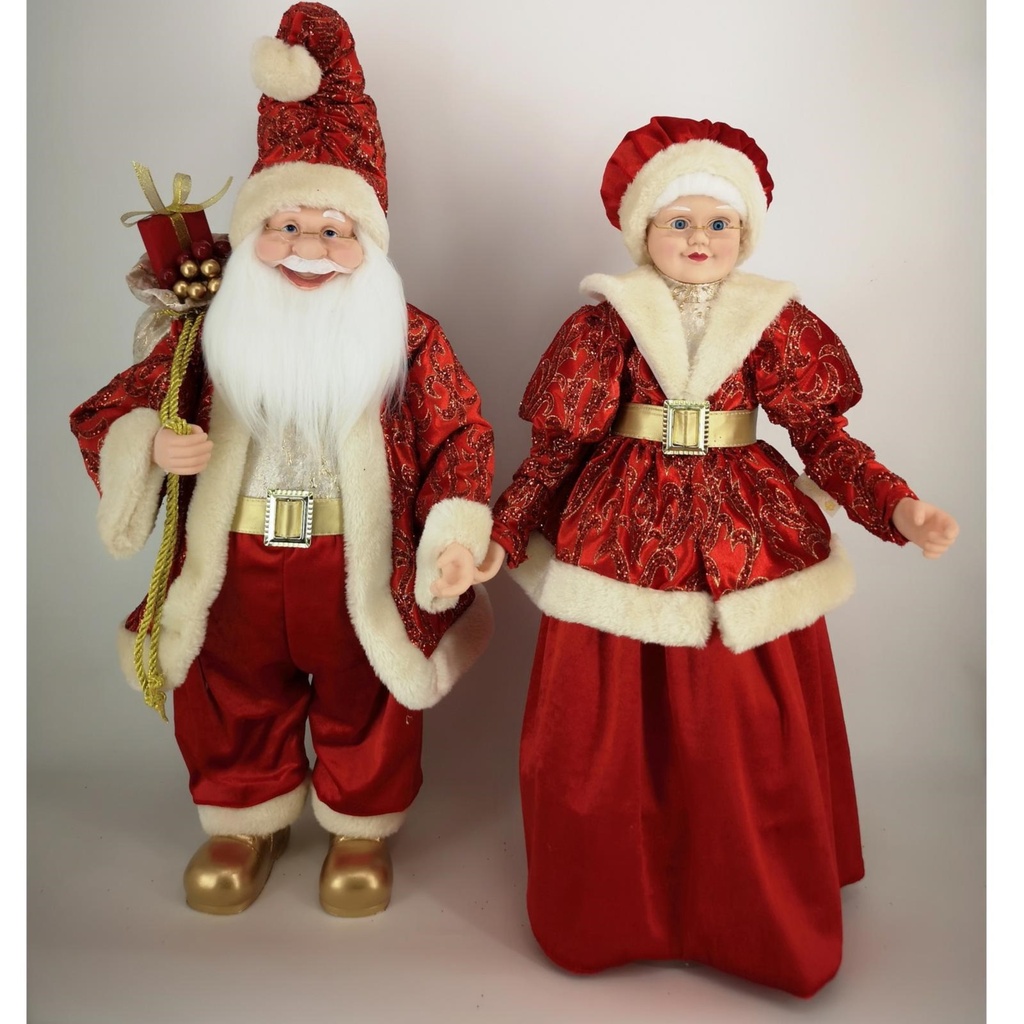 JG. SANTA & MAMA SANTA ROJO 60CM