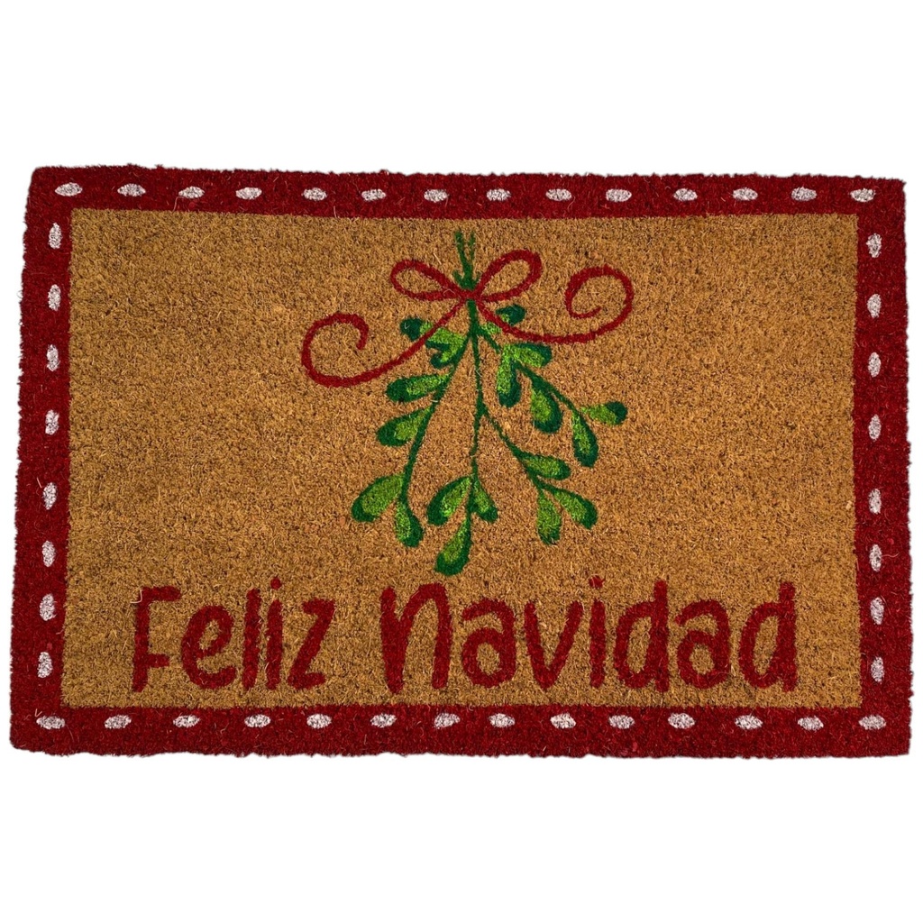 ALFOMBRA 60X40CM MARRON TEXTO FELIZ NAVIDAD