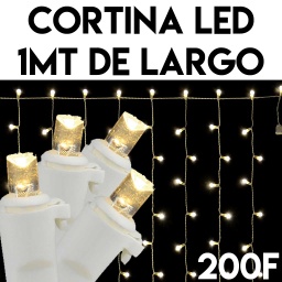 [11402] ETERNITY 200LED CORTINA C:BLANCO F:BLANCO CALIDO 1MT. LARGO X 2 MTS. CAIDA 220V