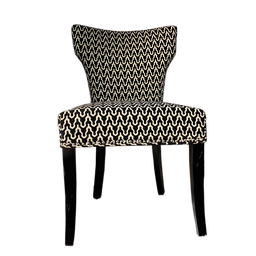 [5862] SILLA DE ESTILO NEGRO CON BLANCO