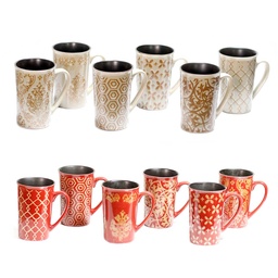 [52401] SET DE 6 PIEZAS TAZAS DE CERAMICA