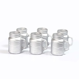 [62400] SET DE 6 PIEZAS TAZAS PLATEADAS