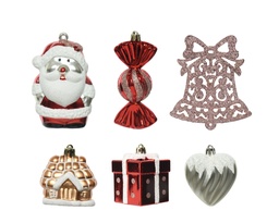 [6449] PACK ORNAMENTO SANTA 20UNID. DISEÑOS VARIOS