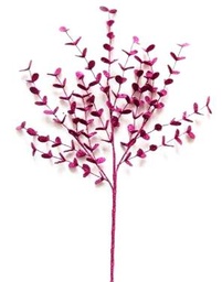 [VI42164] RAMA DE EUCALIPTO 68CM.  PURPURINA FUCSIA