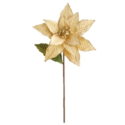 [60766] FLOR POINSETTIA 23CM. DORADO