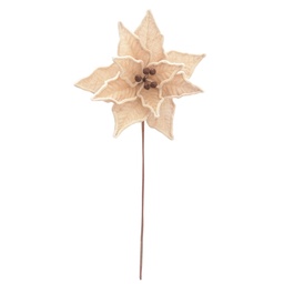 [60786] FLOR POINSETTIA RUSTICA 60CM. CREMA