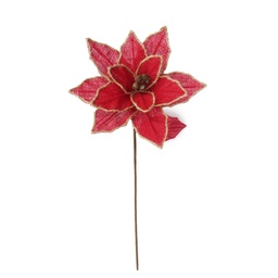 [60829] FLOR POINSETTIA RUSTICA 24CM. ROJO