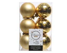 [18021] GLOBOS 60MM X12 COMBINADO DORADO