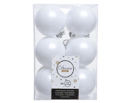 [18041] GLOBOS 60MM. X12 COMBINADO BLANCO