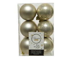 [18051] GLOBOS 60MM. X12 COMBINADO CHAMPAGNE