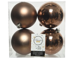 [21121] GLOBOS 100MM. X4 BRILLO MATE MARRON