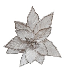 [60932] FLOR POINSETTIA PANA 30CM. CREMA