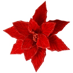 [60931] FLOR POINSETTIA PANA 30CM. ROJO