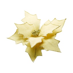 [60981] FLOR POINSETTIA PANA GLITTER 26CM CHAMPAGNE