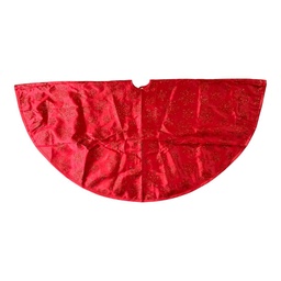 [9022] CUBRE PATA ROJO CON COPOS ROJOS 121.9CM