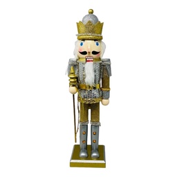 [9100] NUTCRACKER 38CM PLATA CON LENTEJUELA