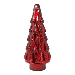 [9218] ORNAMENTO DE VIDRIO ARBOL ROJO