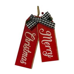 [9394] CUADRITO DECORATIVO X 2 MERRY ROJO