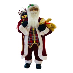 [9455] SANTA 91.4CM CON REGALO Y OSO PARADO