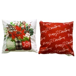 [1004] ALMOHADON ESTAMP. 43x43CM VELVET 2 DIS. (JOY Y MERRY C)