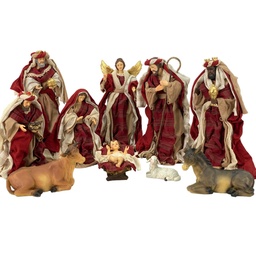 [2009] NACIMIENTO 35CM - 10PZ RUSTICO ROJO