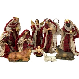 [2012] NACIMIENTO 40CM - 10PZ RUSTICO ROJO