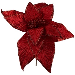 [60997] FLOR POINSETTIA PANA 40CM ROJO