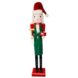 [9506] NUTCRACKER 56CM - CARPINTERO - GORRO SANTA